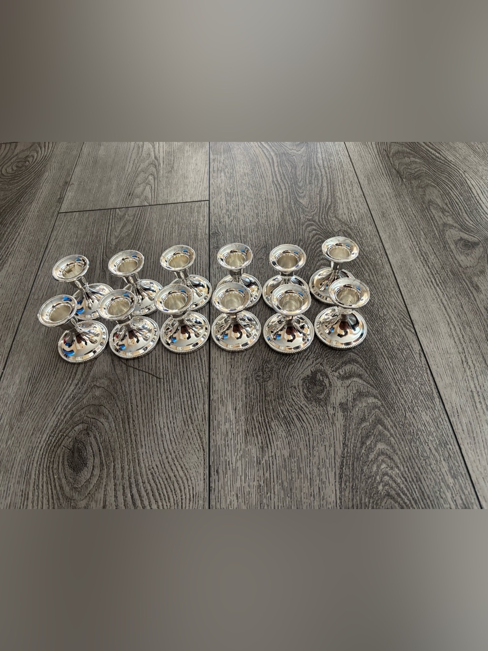 Silver plated Metal Candle Holders Set - Home Accents